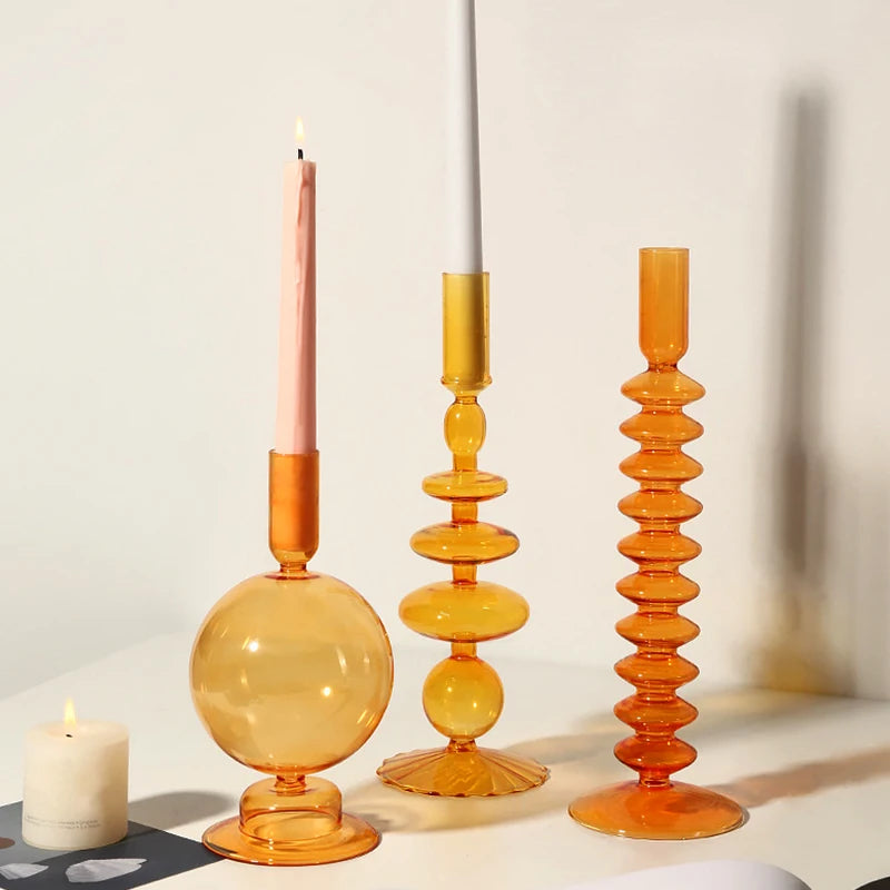 Candle Holders Glass Candlesticks