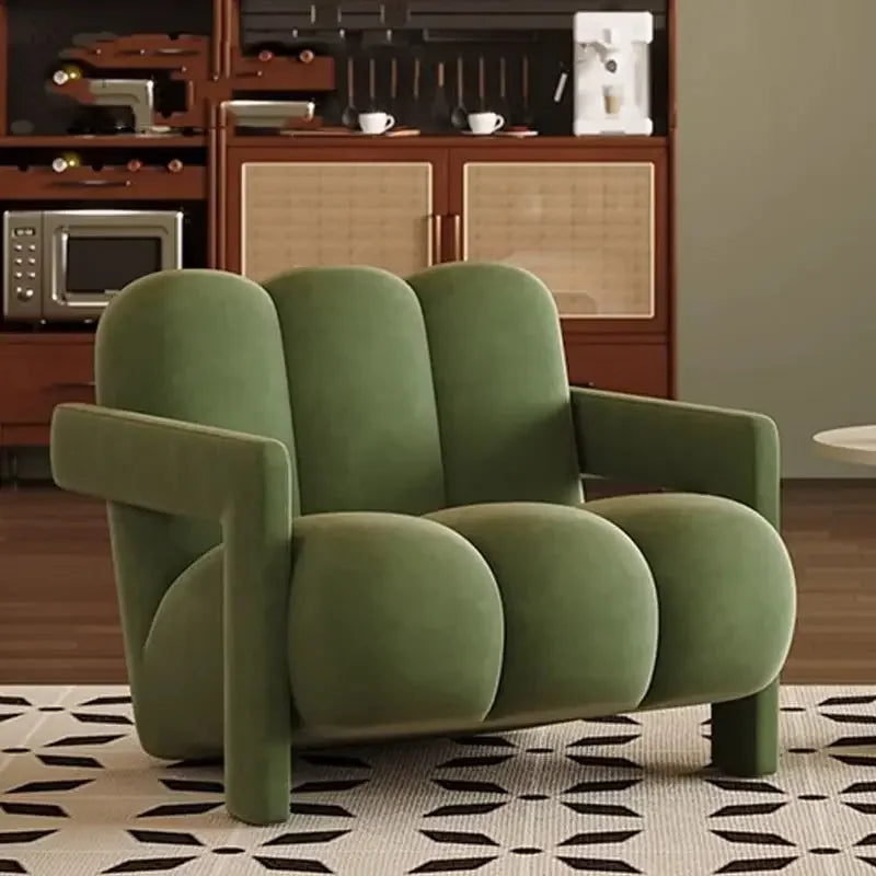 Luxury Japanese cream style balcony leisure chair