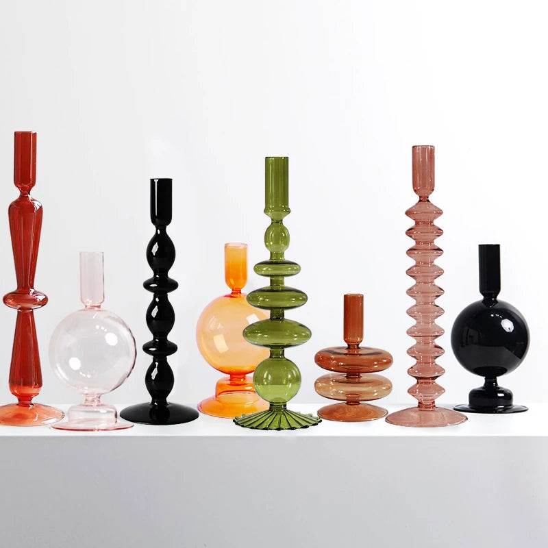 Candle Holders Glass Candlesticks