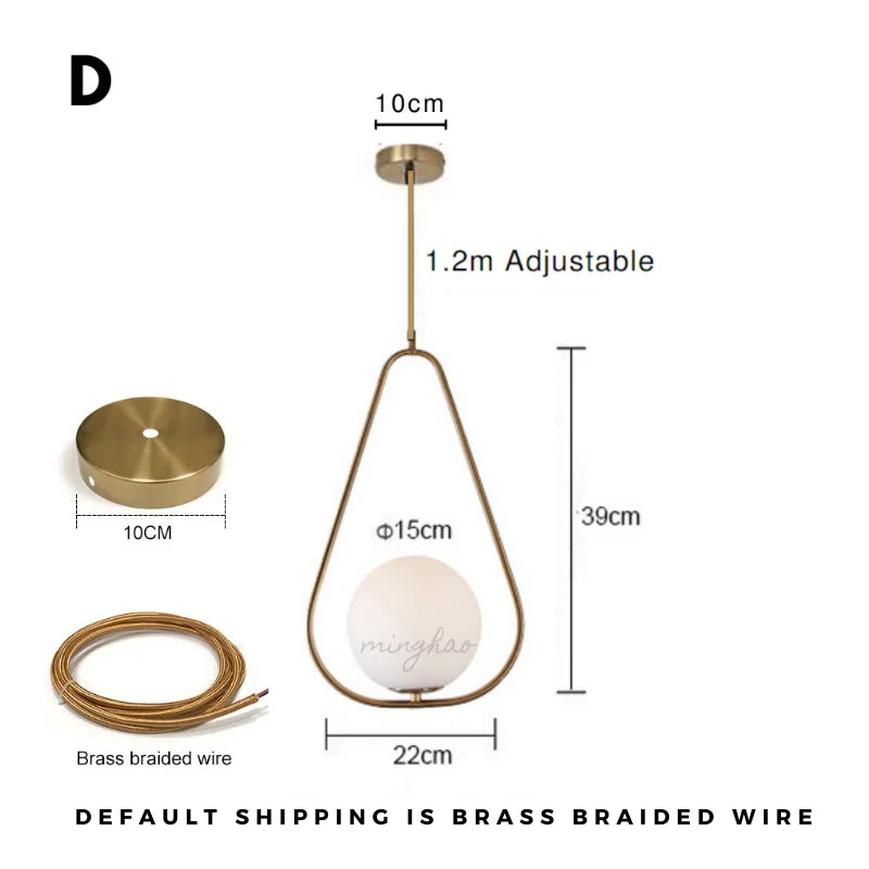Modern Pendant Light Nordic Minimalist Hanging Lamp