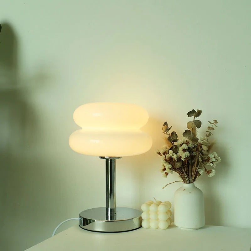 Macaron Glass Table Lamp Trichromatic Dimming Light