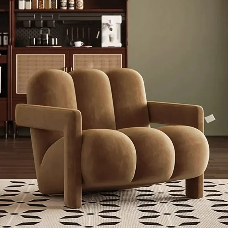 Luxury Japanese cream style balcony leisure chair