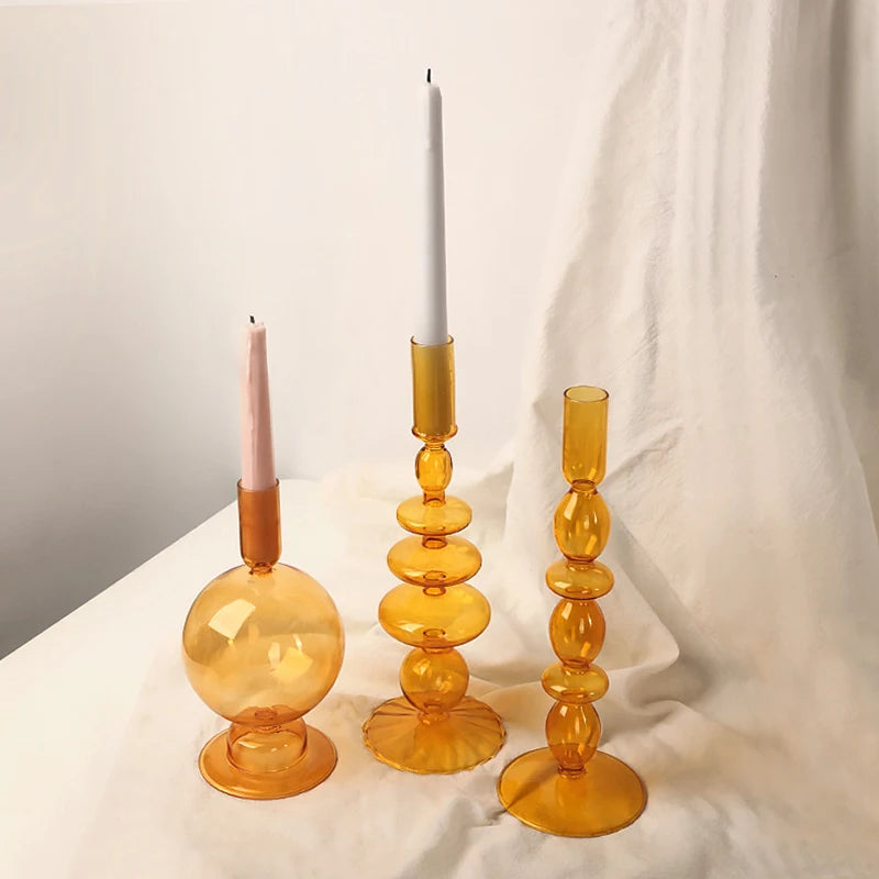 Candle Holders Glass Candlesticks
