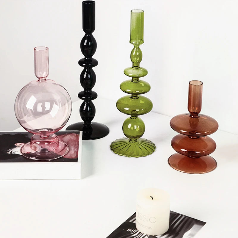 Candle Holders Glass Candlesticks